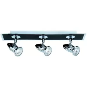 Searchlight Comet - 3 Light Ceiling Spotlight Bar Chrome, Matt Black, GU10