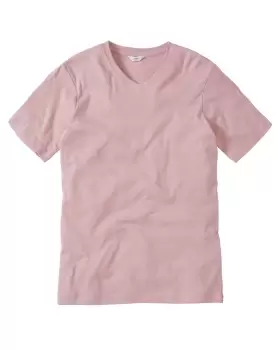 Cotton Traders Short Sleeve V-Neck Base Layer in Pink