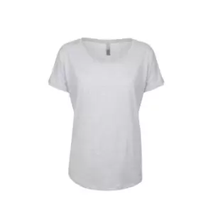 Next Level Womens/Ladies Tri-Blend Dolman T-Shirt (XS) (Heather White)