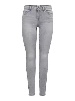 ONLY Onlwauw Life Mid Skinny Fit Jeans Women Grey