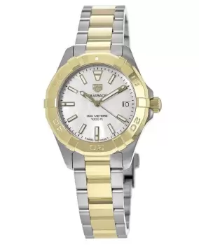 Tag Heuer Aquaracer Lady 300M 32MM Yellow Gold & Steel Womens Watch WBD1320.BB0320 WBD1320.BB0320