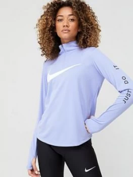 Nike Running Midlayer Swoosh Zip Top - Thistle