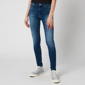 Tommy Jeans Womens Nora Mid-Rise Skinny Jeans - Niceville Mid Blue - W26/L30