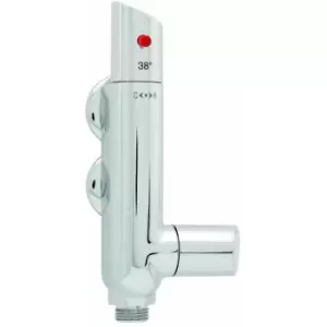 Deva Vertical L-Shaped Thermostatic Bar Shower Valve - Chrome