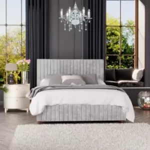 Laurence Llewelyn-Bowen Laurence Llewelyn Bowen Estella Ottoman Storage Bed Mirazzi Velvet Silver Super King