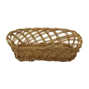 JVL Steamed Willow Open Weave Basket 25.5 x 15.5 cm