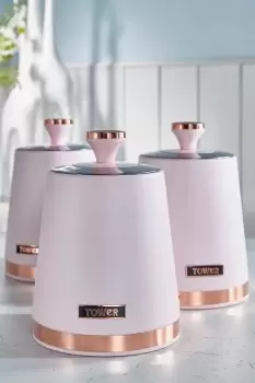 Tower Cavaletto Set of 3 Canisters - Pink