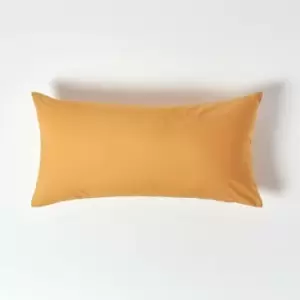 Mustard Yellow Continental Pillowcase Egyptian Cotton 200 Thread Count, 40 x 80cm - Mustard - Mustard - Homescapes