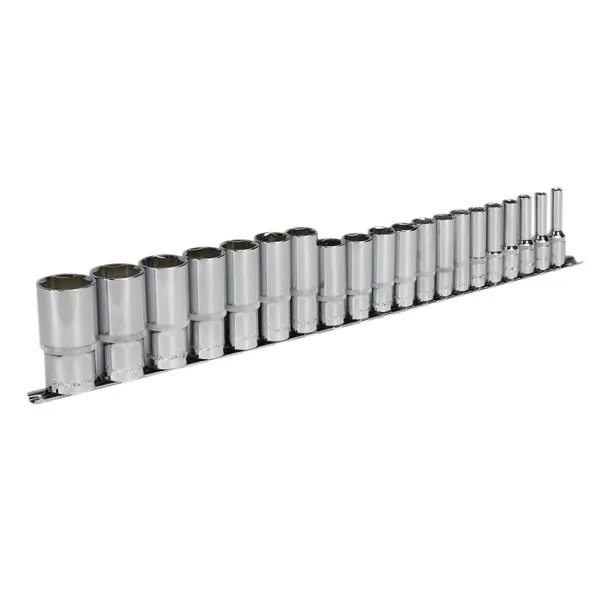 Sealey AK2698 Socket Set 20pc 3/8 & 1/2Sq Drive 6pt Deep WallDrive&#174; Metric