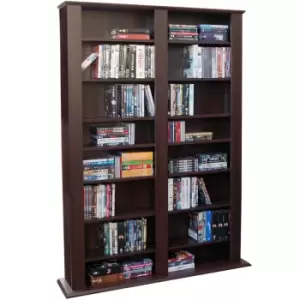 Techstyle Genesis Multimedia 1060 Cd / 420 DVD Bluray Storage Shelves Dark Oak