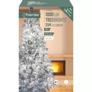 Multi-Action 1000 White Treebrights LED String Lights With Clear Cable