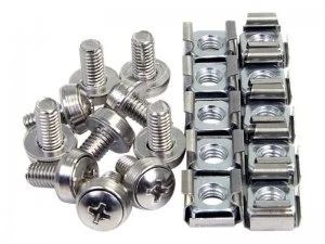 StarTech.com 50 Pkg M6 Mounting Screws & Cage Nuts for Server Rack