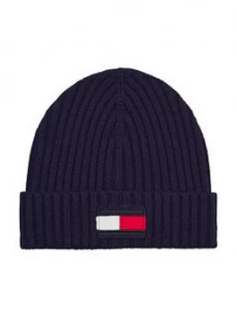 Tommy Hilfiger Kids Flag Knitted Beanie - Navy