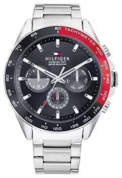 Tommy Hilfiger 1791968 Black Dial Colour Block Bezel Watch