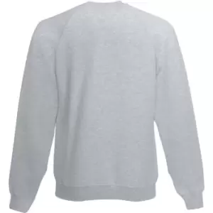 Fruit Of The Loom Childrens Unisex Raglan Sleeve Sweatshirt (7-8) (Heather Grey)