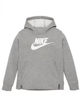 Nike Sportswear Older Girls Overhead Hoodie - Grey Heather, Size XS, 6-8 Years, Women