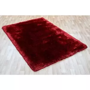 Plush Plush-Red 140cm x 200cm Rectangle - Red