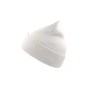 Atlantis Wind Double Skin Beanie With Turn Up (One Size) (White)