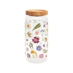 Sass & Belle Large Pressed Flowers Glass Storage Jar