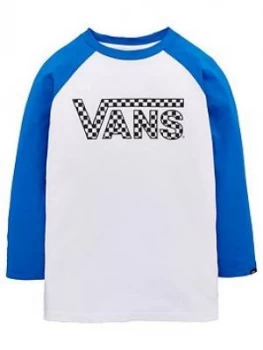 Vans Boys Classic Raglan WhiteBlue WhiteBlue Size XL15 16 Years