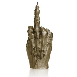 Brass Zombie Hand FCK Gesture Candle