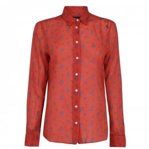 Gant Voile Cotton Silk Shirt - BLOOD Orange