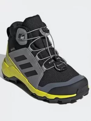 adidas Terrex Mid Gore-tex Hiking Shoes, Green/Black/Orange, Size 13.5