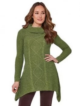 Joe Browns Remarkable Roll Neck Jumper - Green, Size 16, Women