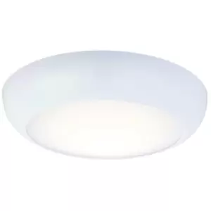 Round LED Bulkhead Ceiling Light & 3 Hour Emergency 12W Cool White IP65 Bathroom