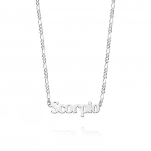 Scorpio Zodiac Recycled Sterling Silver Necklace ZN08_SLV