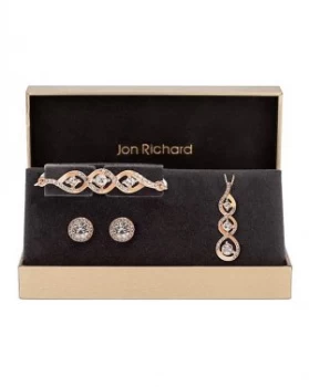 Jon Richard Rose Gold Swirl Trio Set