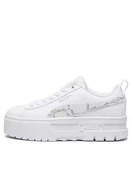 Puma Junior Mayze Snake, White, Size 5 Older