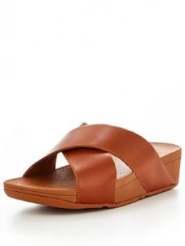 Fitflop Lulu Cross Slide Sandal Tan