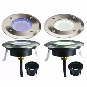 KnightsBridge IP65 1.2W LED Large Wall Walk and Drive Over Ground Light - White