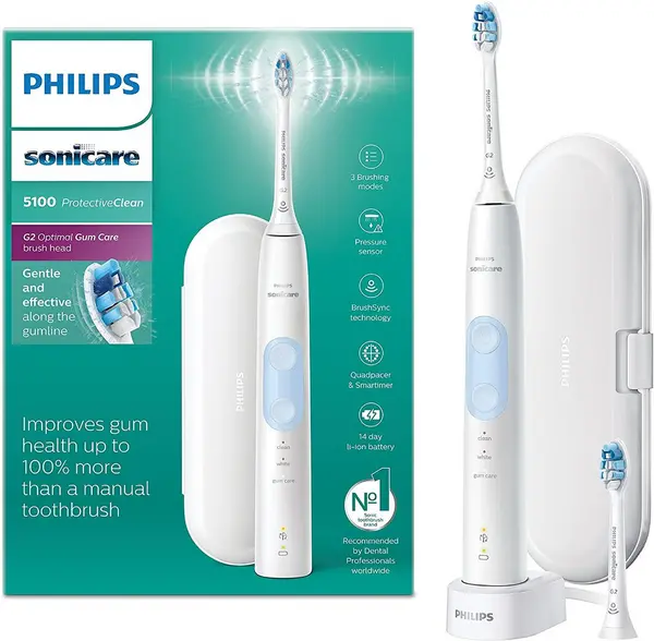 Philips ProtectiveClean 5100 HX6859/17 Mode 3 White Sonic Electric Toothbrush