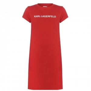 KARL LAGERFELD Junior Girls Classic T Shirt Dress - Rouge 988