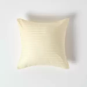 Pastel Yellow Continental Egyptian Cotton Pillowcase 330 Thread Count, 40 x 40cm - Pastel Yellow - Pastel Yellow - Homescapes