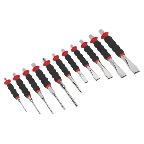 Genuine SEALEY AK9135 Sheathed Punch & Chisel Set 11pc