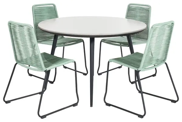 Pacific Pacific Pang 4 Seater Metal Patio Set - Green