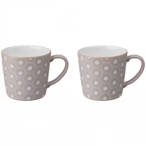 Denby Impression Pink Accent Large Mug (Set of 2)