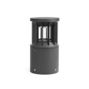 Screen Integrated LED Pedestal Light Outdoor Ground Light Grey, 3000K, IP65