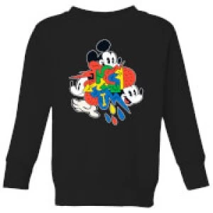 Disney Mickey Mouse Vintage Arrows Kids Sweatshirt - Black - 11-12 Years