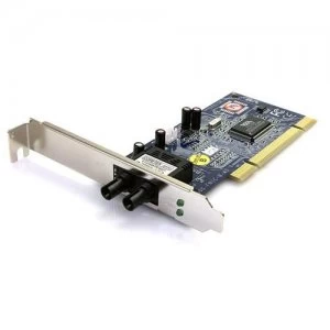 StarTech.com 100Mbps PCI Multi Mode ST Fiber Ethernet NIC Network Adapter 2km