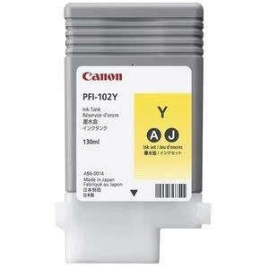 Canon PFI102 Yellow Ink Cartridge