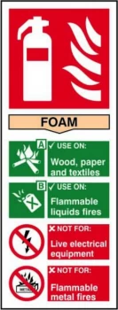 Fire Extinguisher: Foam Sign, S/A Vinyl