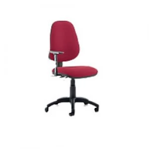 Task Office Chair Eclipse III Lever Wine Fabric With Height Adjustable Arms