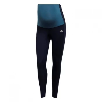 adidas Designed To Move 7/8 Sport Tights (Maternity) Wome - Legend Ink / Orbit Indigo / Wh