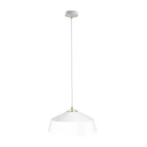 Atto Dome Pendant Ceiling Light White, Gold, 34cm, 1x E27