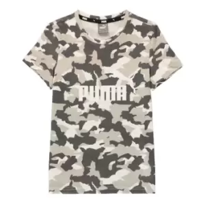 Puma Big Logo T Shirt Junior Girls - Multi