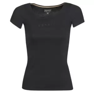 Esprit T-SHIRTS LOGO womens T shirt in Black - Sizes XS,M,L